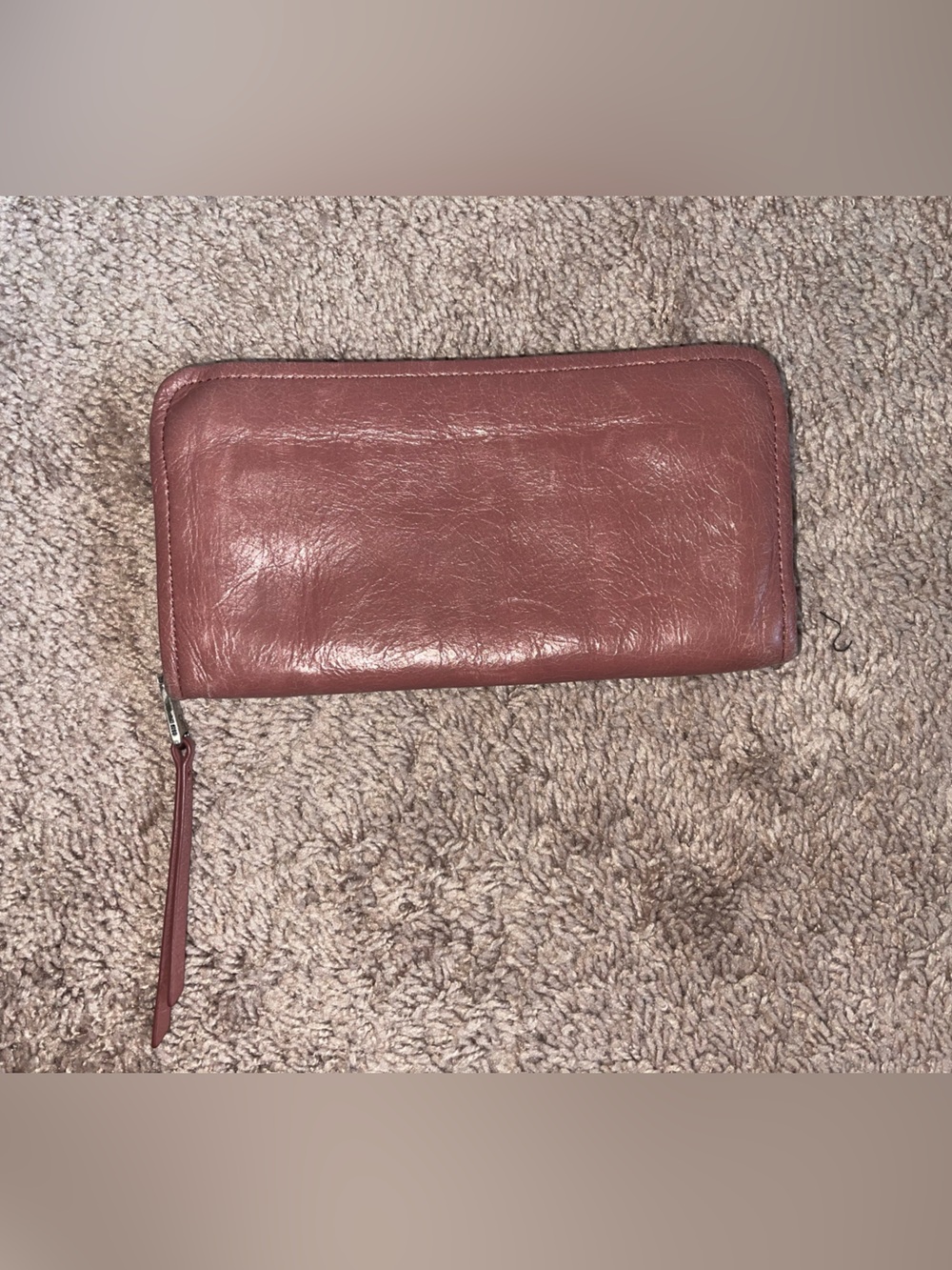 HOBO Leather Zip Wallet - Dusty Rose - Picture 2 of 8